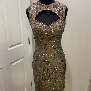 Gunmetal beaded dress